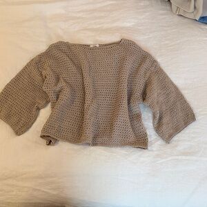 Nais Clara Crochet Knit Cotton Oversized Sweater | One Size ganni, theory